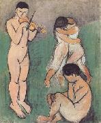 Henri Matisse The Music (Sketch) (mk35) oil